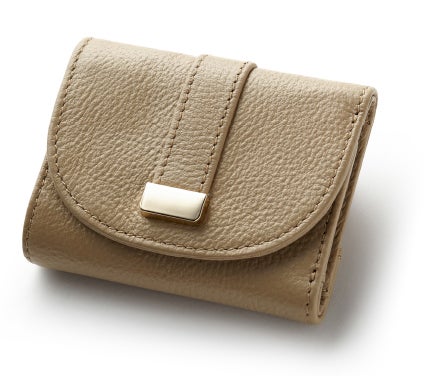 本革・三つ折りコンパクトウォレット