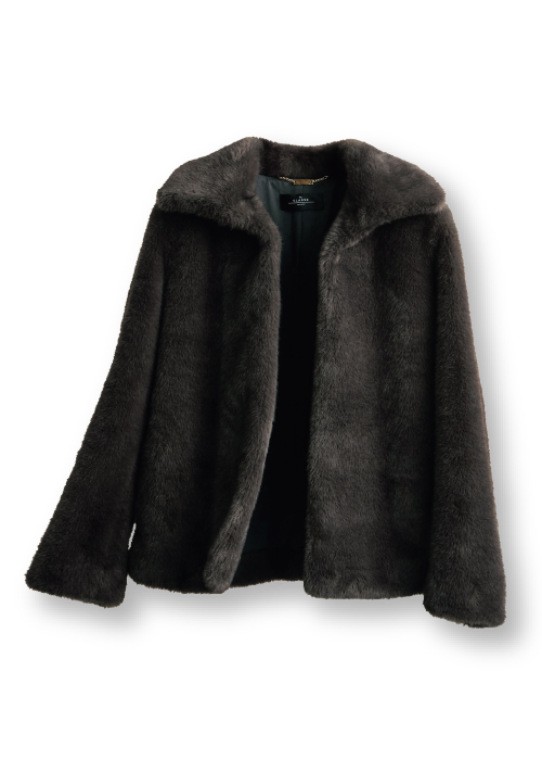 エコミンク・衿付きブルゾン