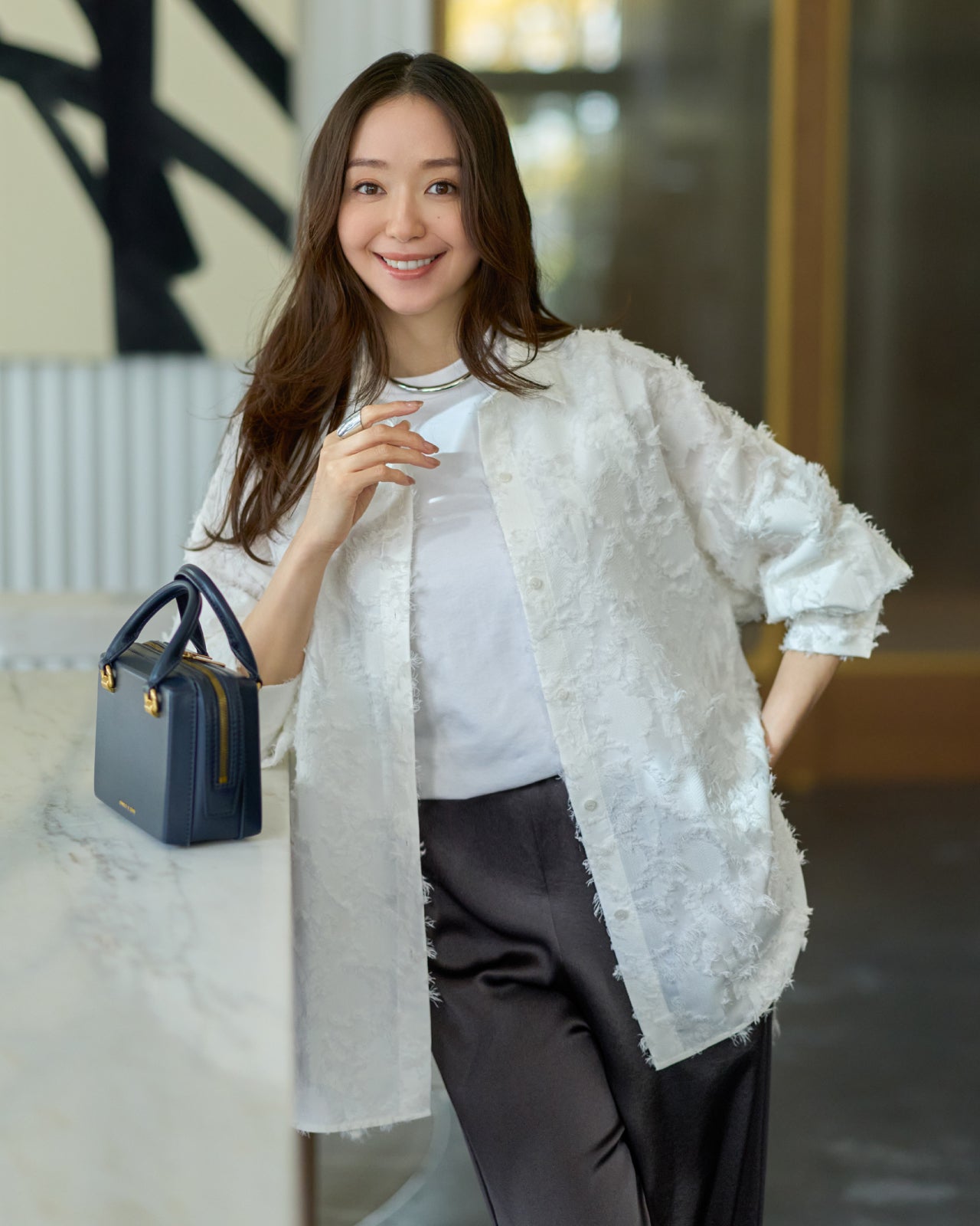 カットジャカード・フォルムシャツ