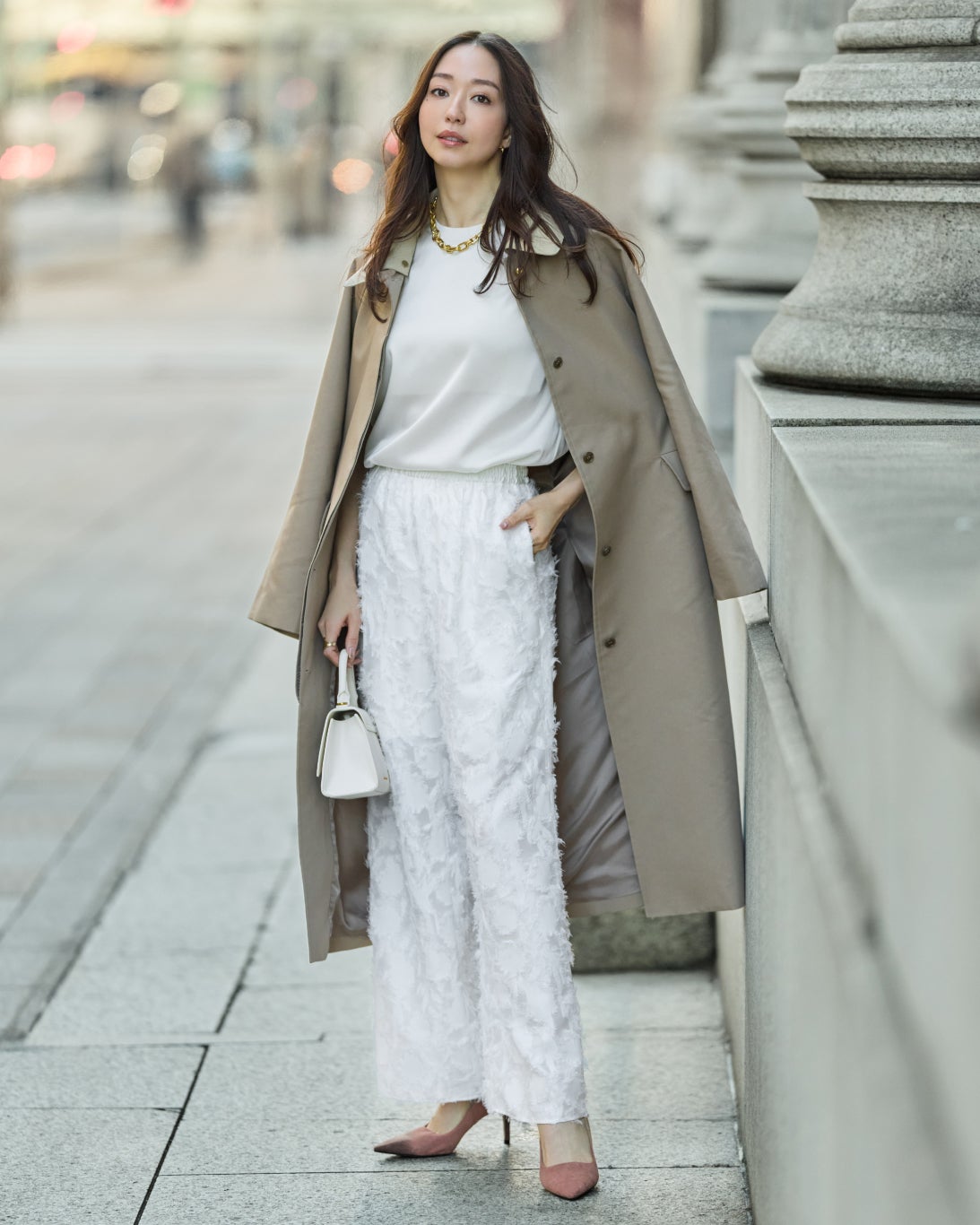 カットジャカード・ワイドパンツ