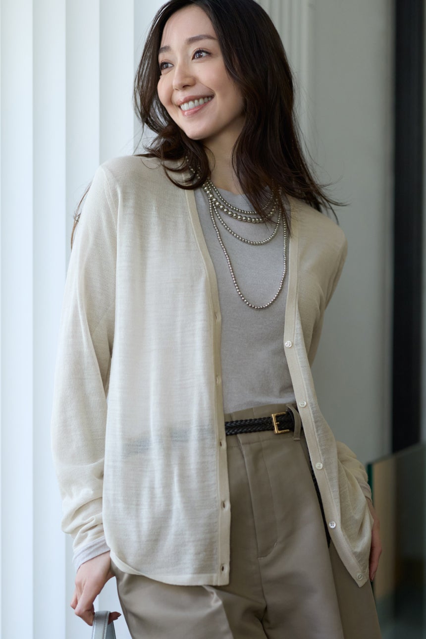 アルパカ混・シアーカーディガン