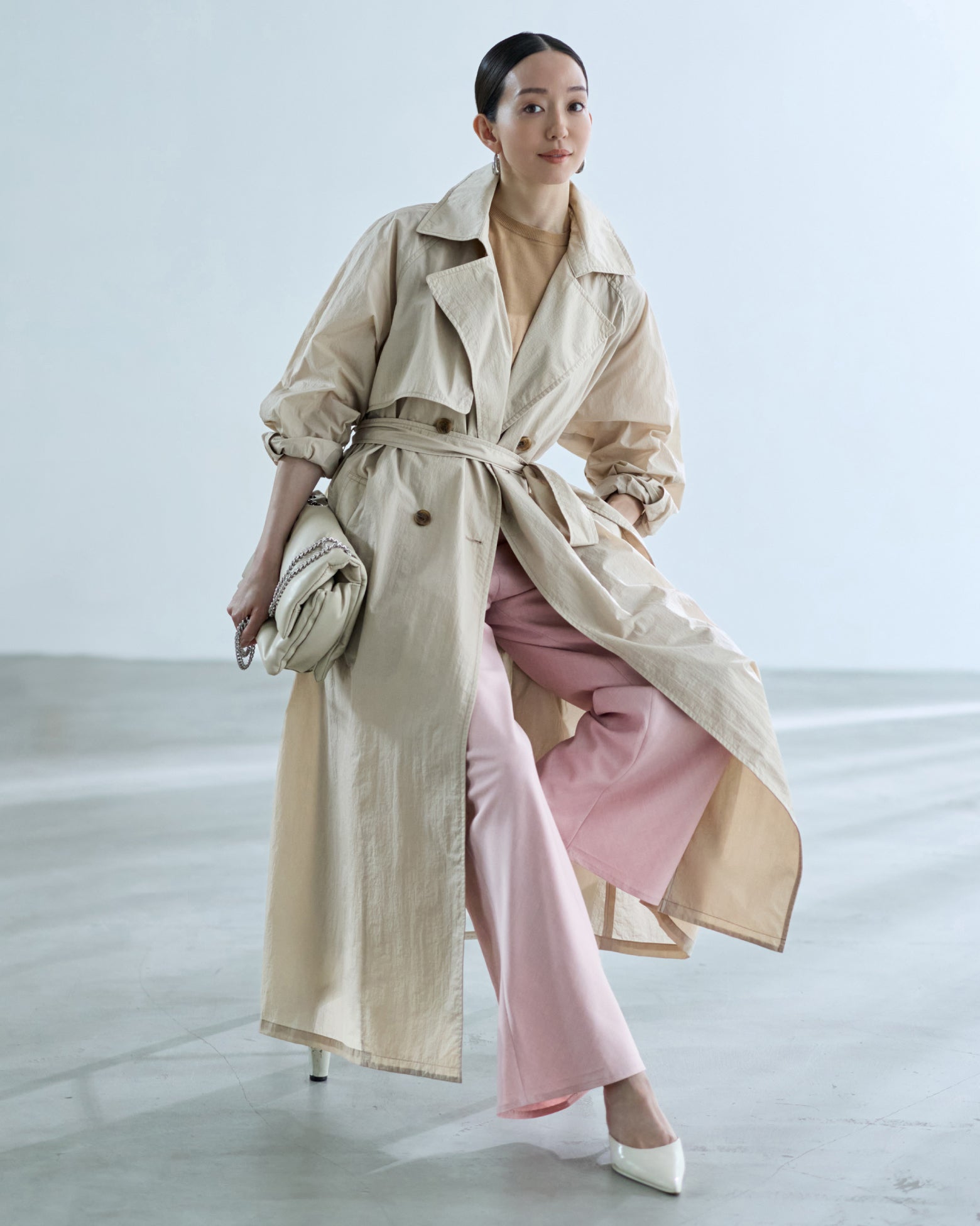 ハイカウントツイル・トレンチコート