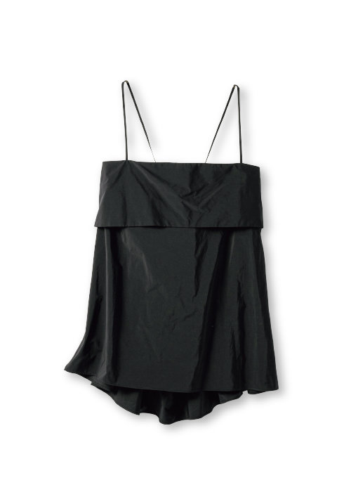 ハイカウントタフタ・リボンキャミソール