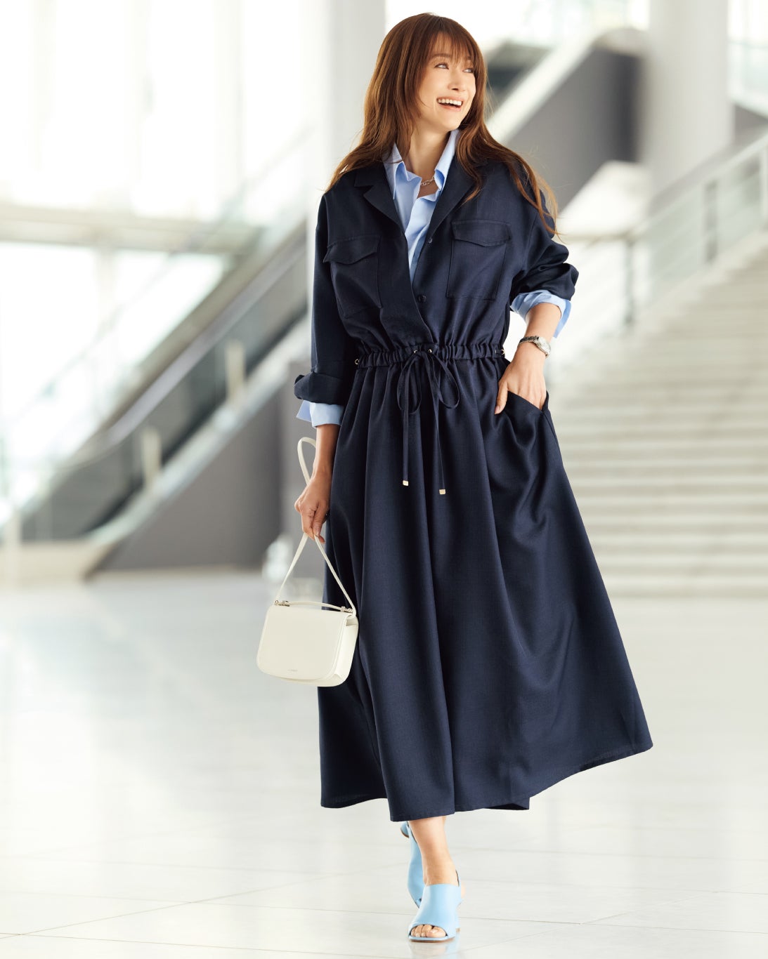 ストレッチジョーゼット・ハイタックパンツ