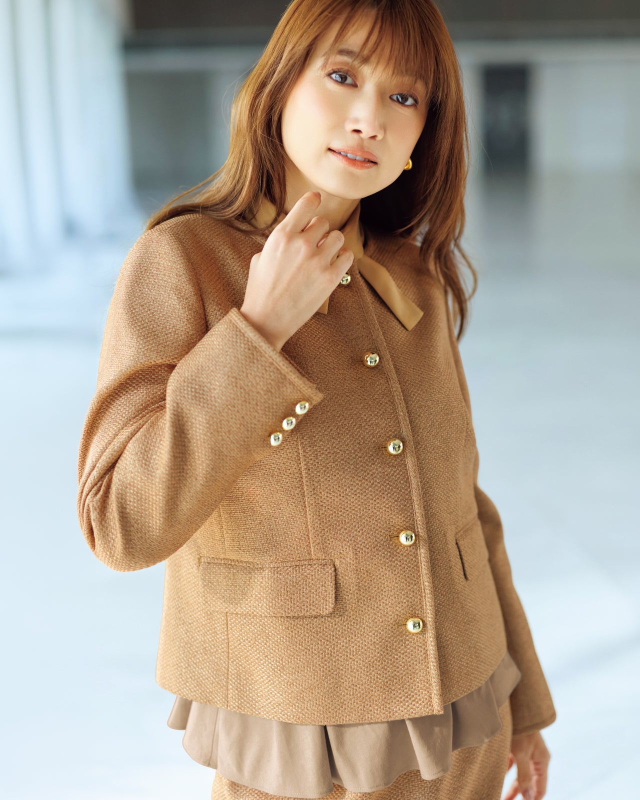 バスケット織り・ショートジャケット