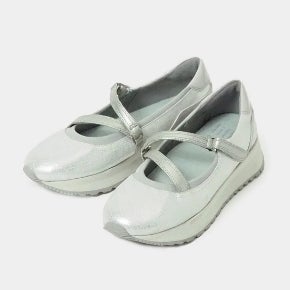 アナトミックレザーバレエ シルバー