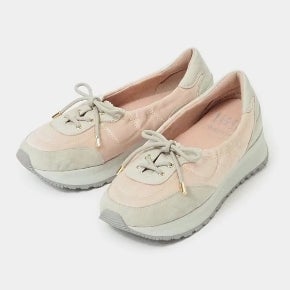 アナトミックレースバレエスニーカー ピンクベージュ