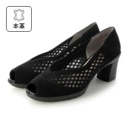 メッシュフレックスヒールニーカーオープントゥ