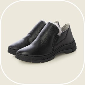 アンクルスリッポンムートンブーツ [ブラック] ¥27,390税込