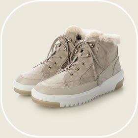ハイカットファースニーカー [ベージュ] ¥17,490税込