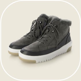 ハイカットファースニーカー [グレー] ¥17,490税込