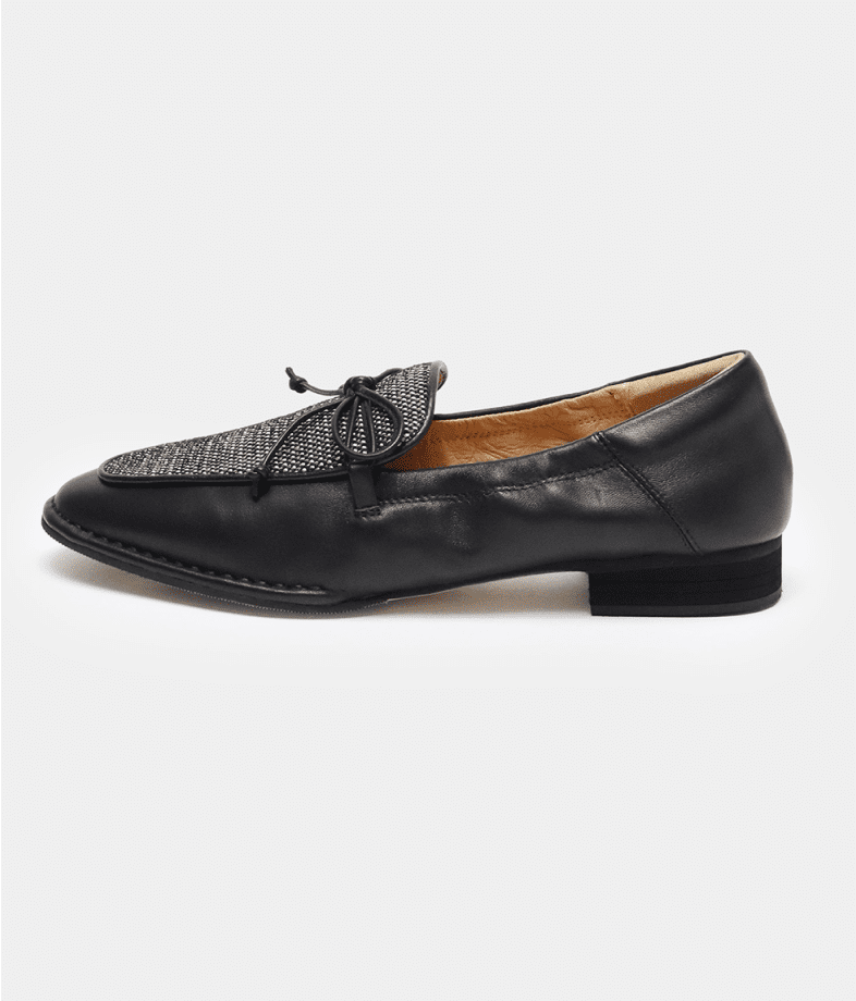soft leather ribbon loafers fs 270 black