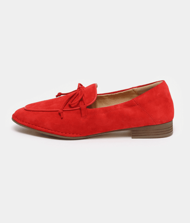 soft leather ribbon loafers fs 270 red