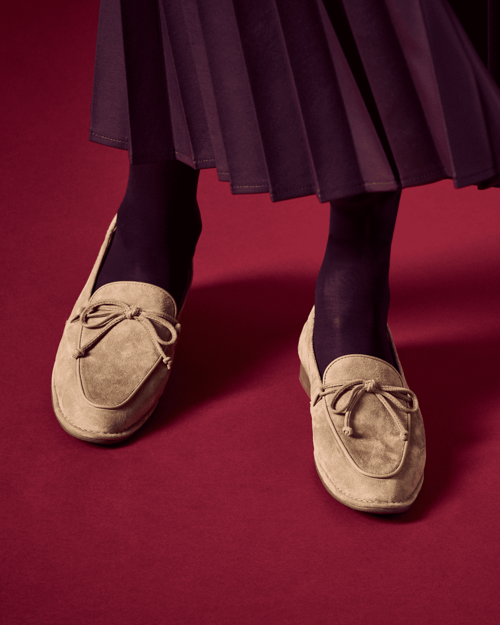 soft leather ribbon loafers fs 270