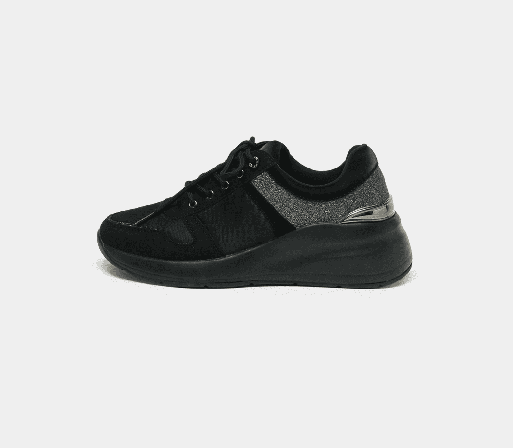 style up glitter sneakers black