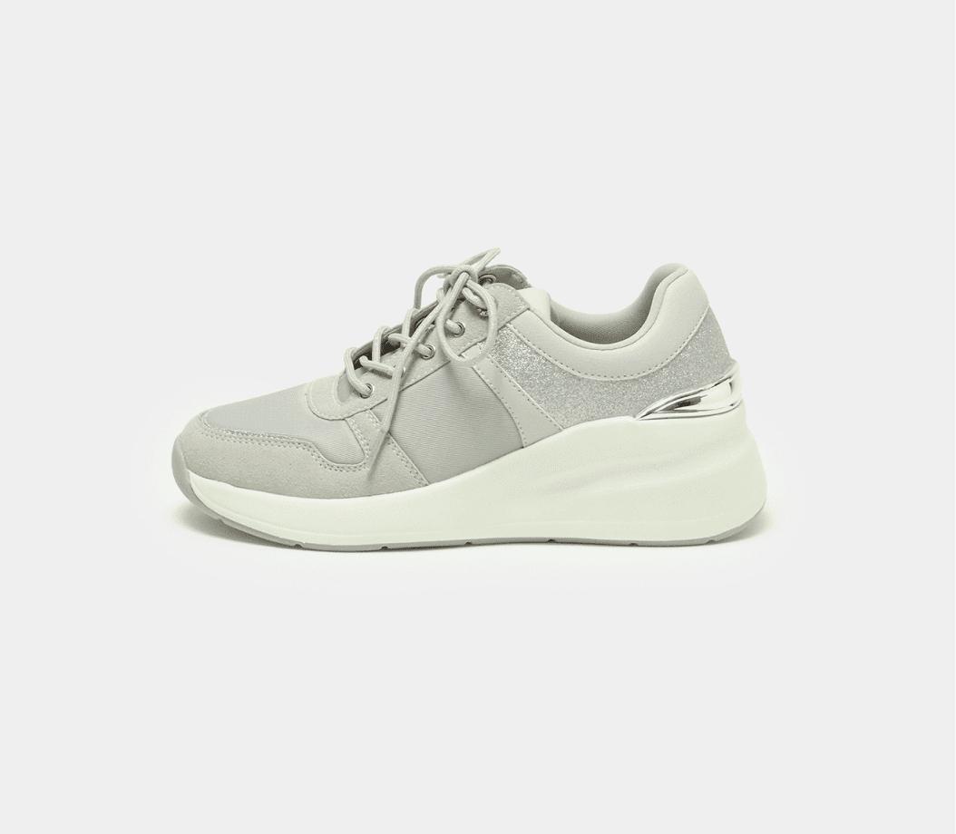 style up glitter sneakers gray
