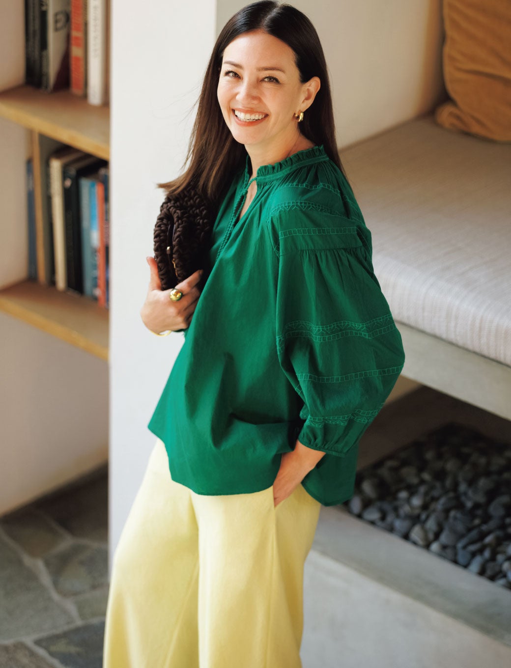 コットンボイル・エンブロイダリーブラウス