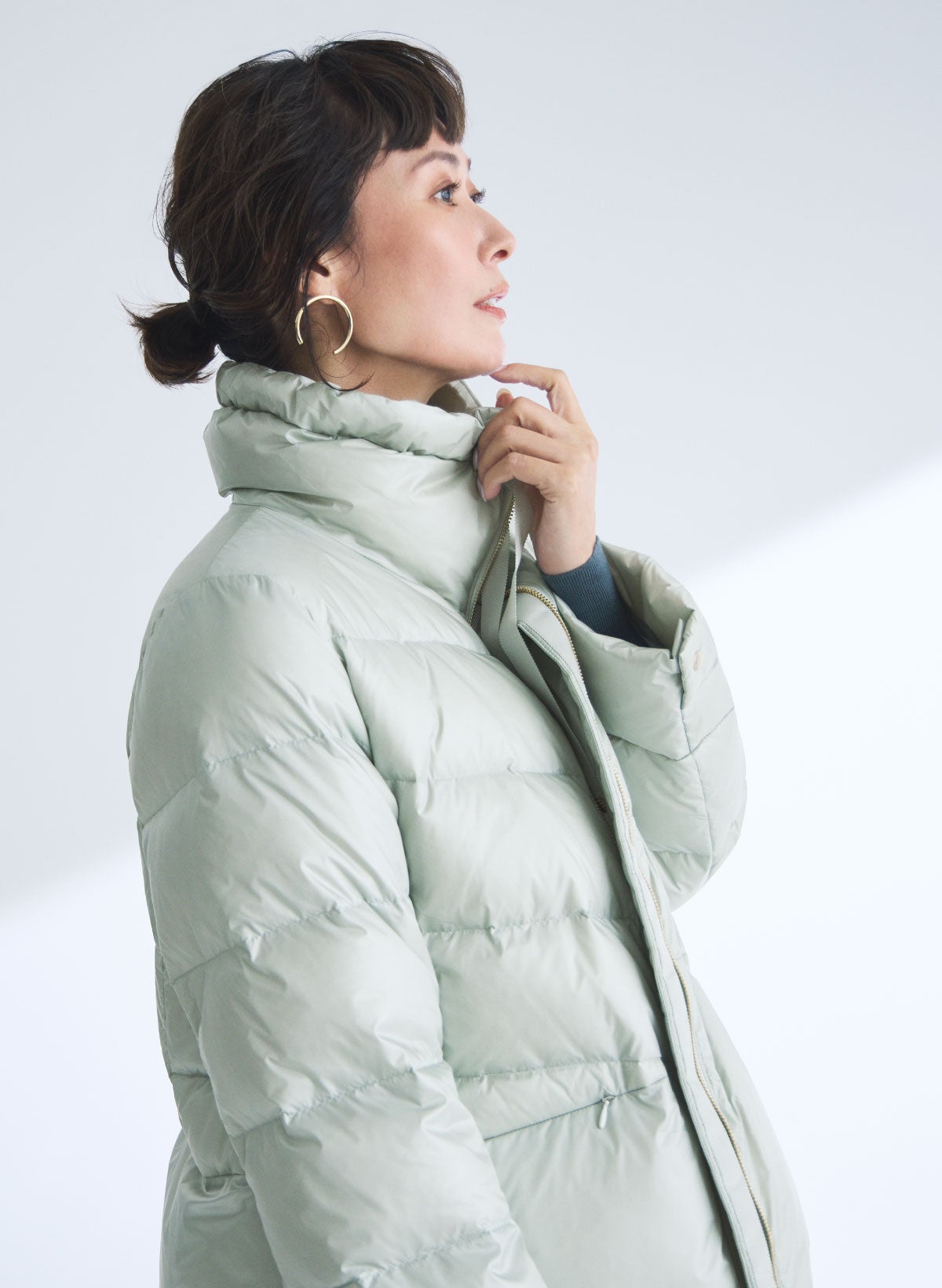 艶Airダウン・スタンドカラーコート