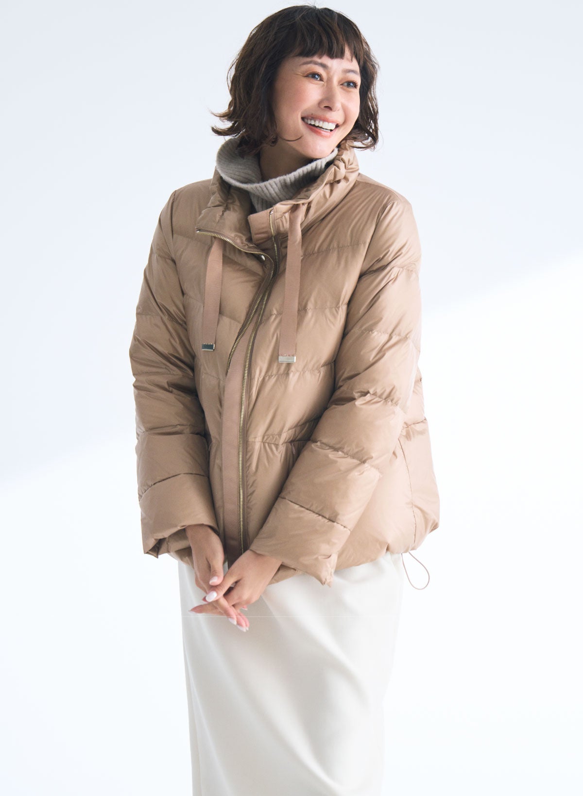 艶Airダウン・スタンドカラーコート