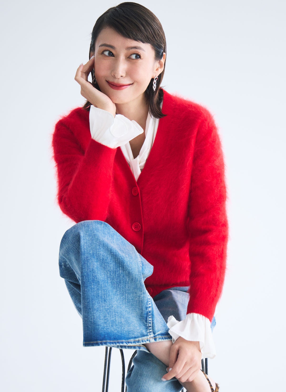 ミンクタッチカシミヤ・カーディガン