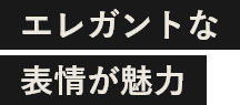 エレガントな表情が魅力