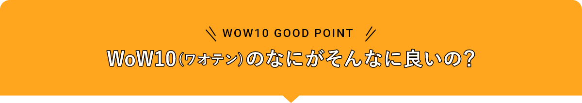 WoW10（ワオテン）の何がそんなにい良いの？